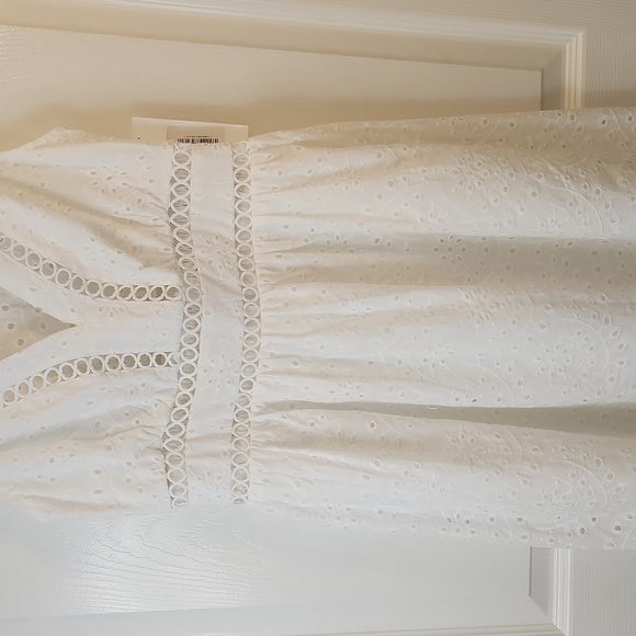 NWT Flying Tomatoe White Sleeveless Eyelet Midi Length Dress Size S - Picture 3 of 12